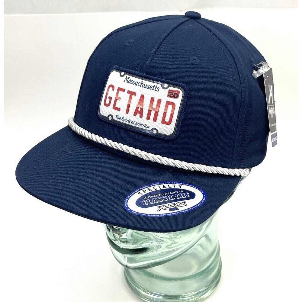 NEW Get A HD License Plate Cap Adjustable Ahead Rope Classic Hat Blue Snapback